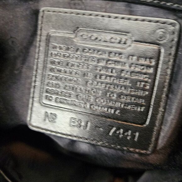 Y2K Mini Backpack Coach Black Nylon Leather Trim E3J-7441 - Picture 12 of 14